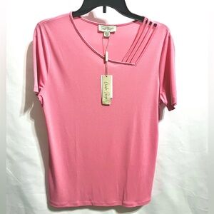 Charlie Paige Blouse Pink Women’s Size Small/Petitie NWT